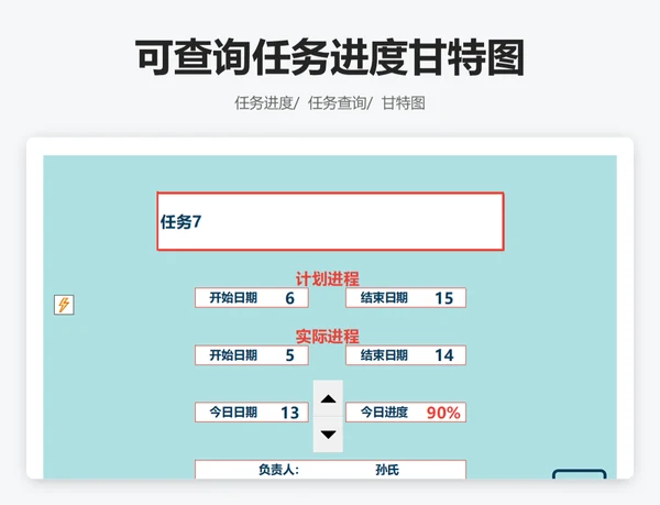 可查询任务进度甘特图