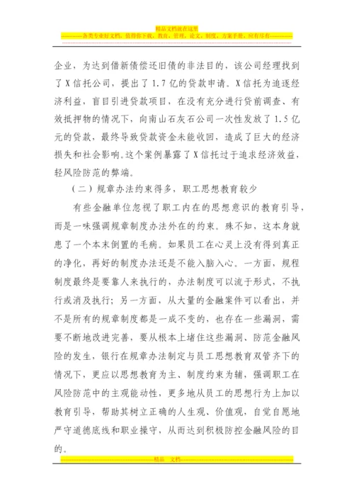 论员工行为管理在金融风险防范中存在的问题及对策.docx