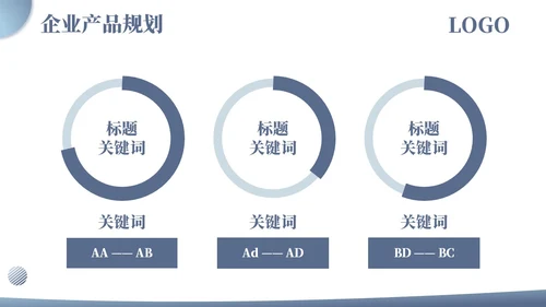 简约浅色系企业产品介绍几何形状