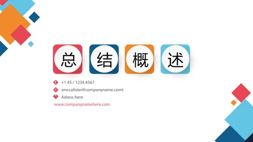 时尚微立体工作总结述职报告商务通用PPT动态模板