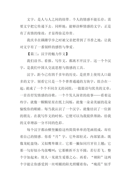 汉字的魅力作文.docx