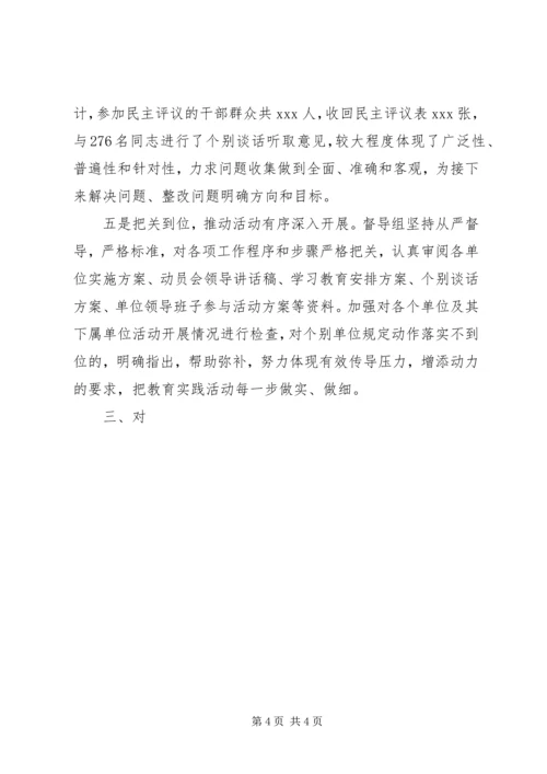 区委群众路线督导组督导讲话材料.docx