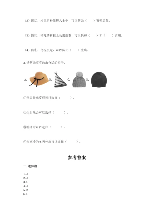 教科版小学二年级上册科学期末测试卷含答案（轻巧夺冠）.docx