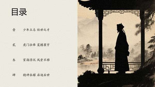 中式复古风人物介绍林则徐PPT模板