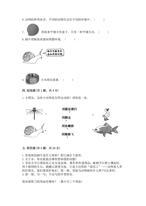 教科版一年级下册科学期末测试卷精品【突破训练】.docx