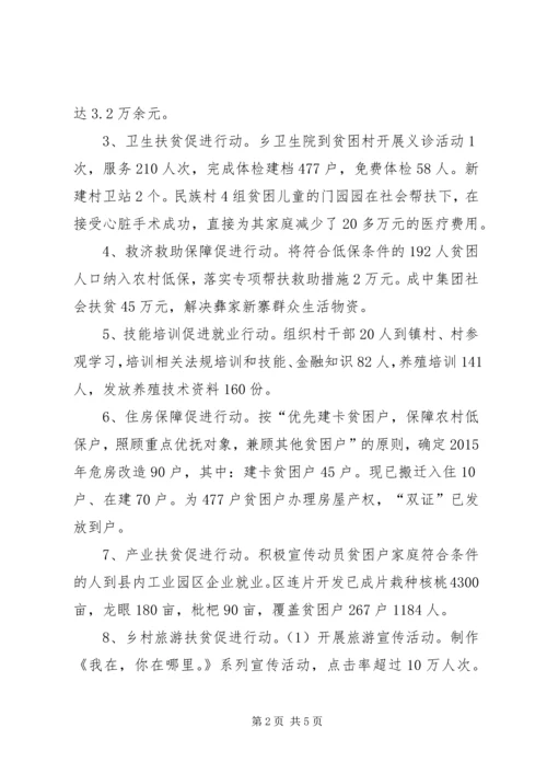 扶贫攻坚十大行动汇报材料.docx