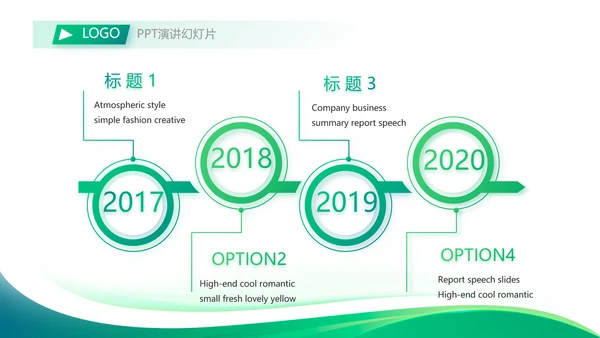 绿色大气公司企业宣传简介介绍PPT