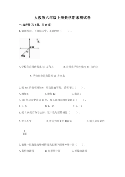 人教版六年级上册数学期末测试卷含答案【能力提升】.docx