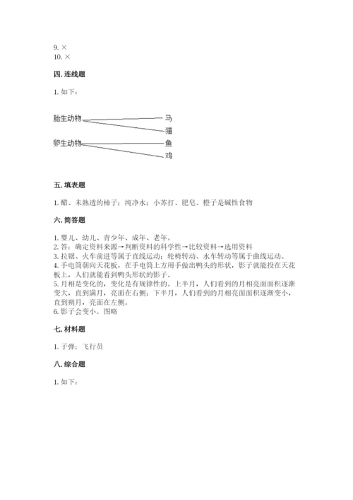 教科版科学三年级下册 期末测试卷精品【黄金题型】.docx