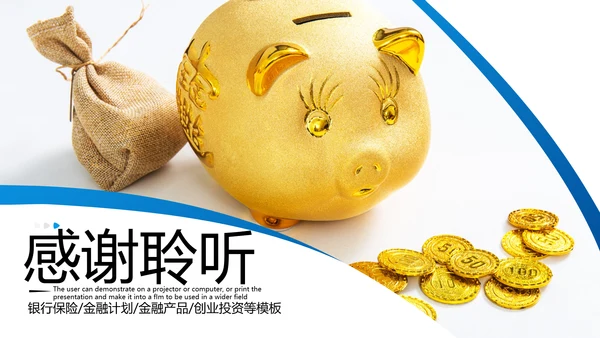 欧美大气金融理财投资银行保险PPT模板