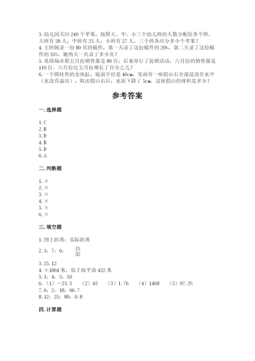 咸阳市小升初数学测试卷汇编.docx