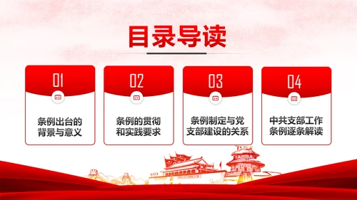 中国共产党支部工作条例党课PPT模板