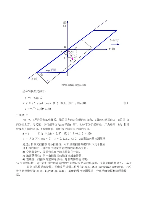 基于激光扫描仪的智能车前方障碍物检测