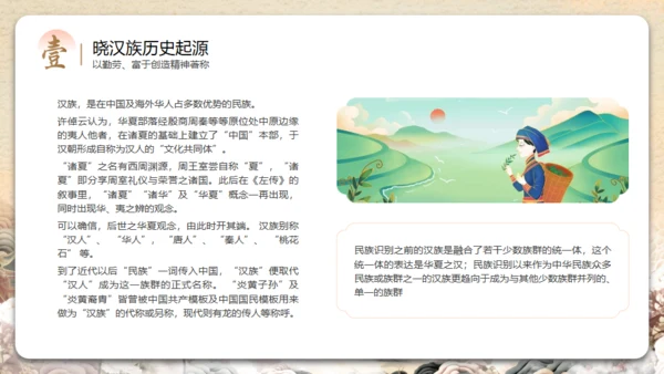 见证民族印记之汉族介绍通用PPT模板