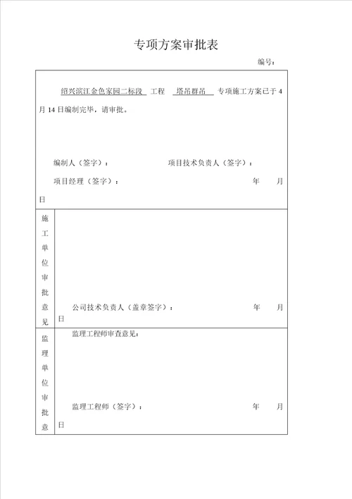 塔吊群作业综合施工专题方案