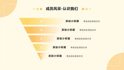 黄色小清新风社团迎新介绍欢迎新同学PPT模板