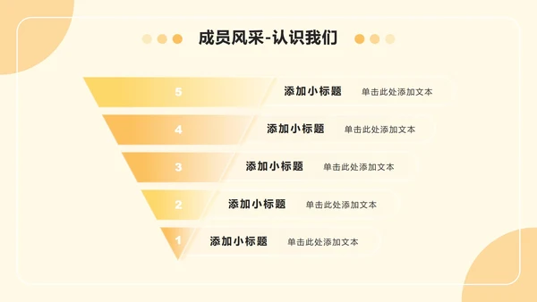 黄色小清新风社团迎新介绍欢迎新同学PPT模板