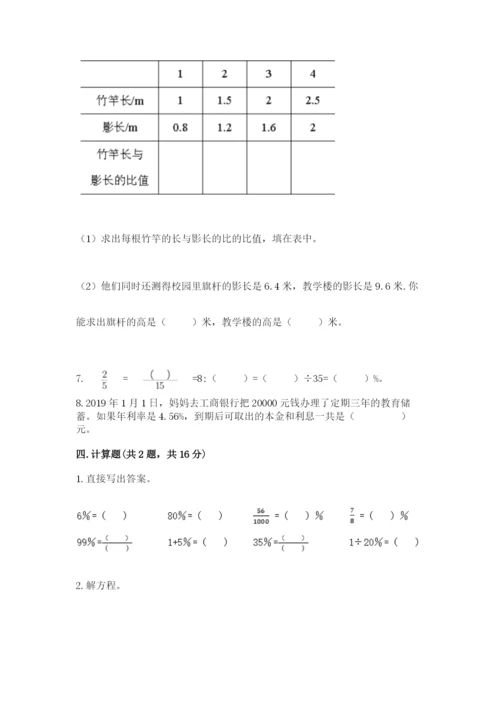 人教版六年级下册数学期末测试卷含答案（培优）.docx