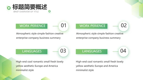 绿色简约大气年终总结PPT