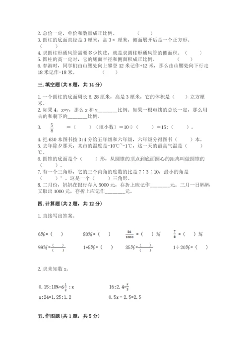 平果县六年级下册数学期末测试卷精品.docx