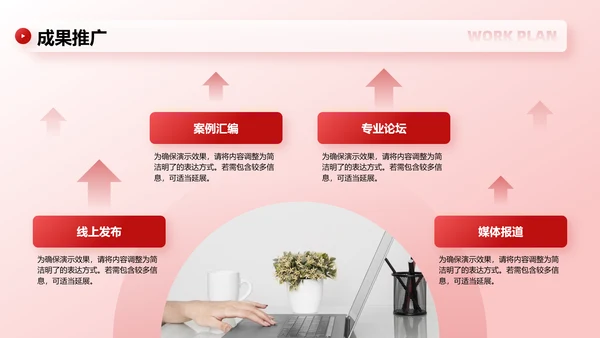 红色简约风下一步工作计划PPT模板
