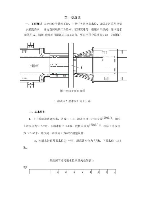 水闸课程设计