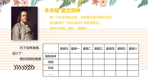 可爱小树好习惯主题班会PPT模板