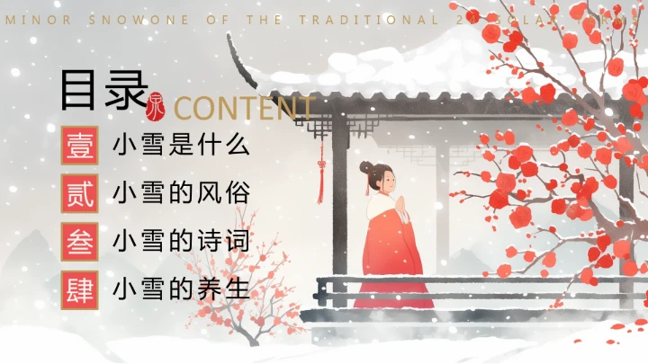 二十四节气之小雪介绍PPT
