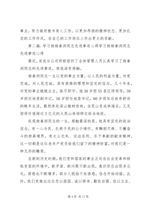 学习杨善洲、杨学同志先进事迹心得体会精编.docx