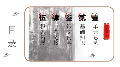 统编版语文八年级上册期末复习课件（第四单元）