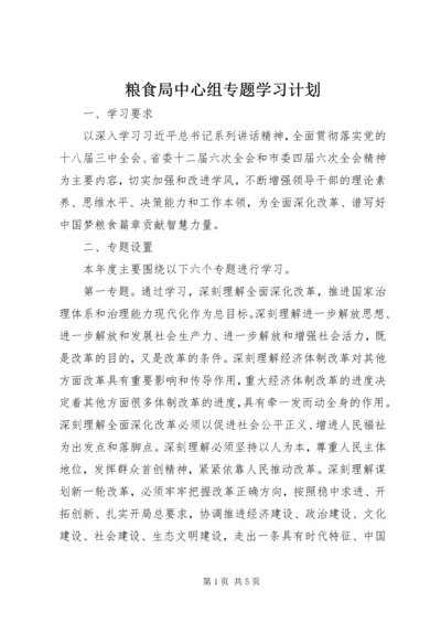 粮食局中心组专题学习计划.docx