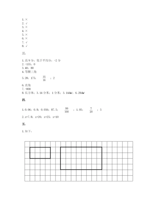 实用小学数学青岛版六年级下册期末测试卷附答案（名师推荐）.docx