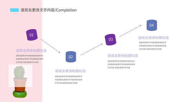 蓝粉色数据报告PPT模板