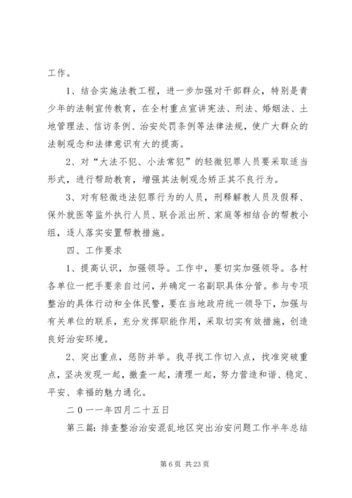 桂中社区整治治安混乱地区和突出治安工作计划(精).docx