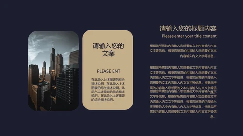 黑色奢华风极简低调商务汇报PPT模板