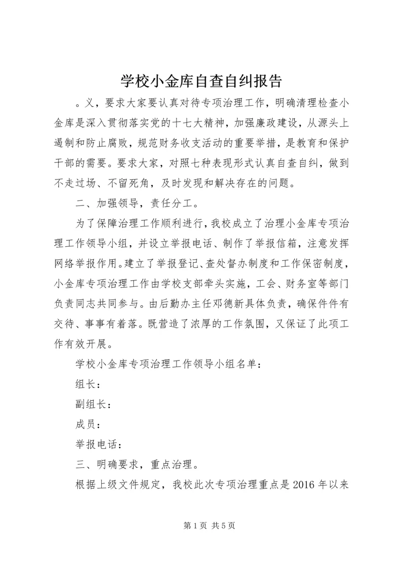 学校小金库自查自纠报告.docx