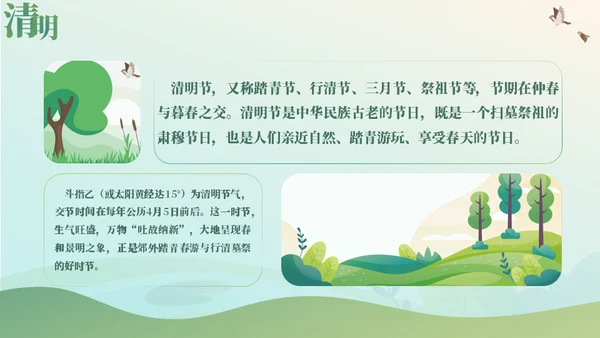 清明文化习俗宣传介绍通用PPT模板
