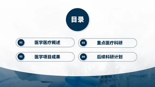 深蓝色医学医疗生物基因PPT模板