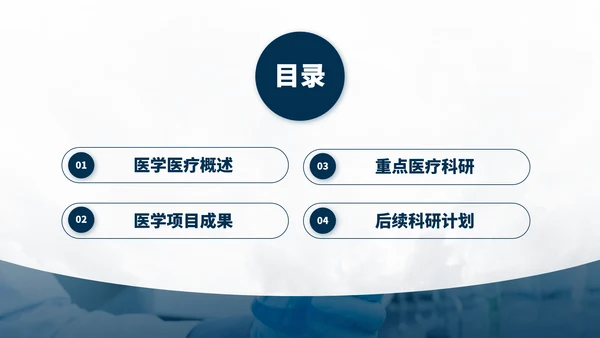 深蓝色医学医疗生物基因PPT模板