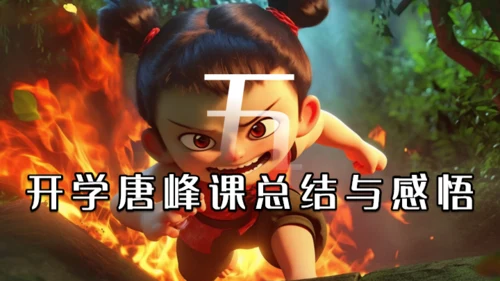 学习哪吒精神通用PPT模板