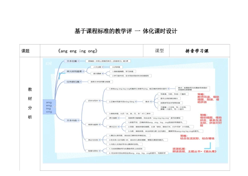 【新教材】14《ang eng ing ong》 教学设计
