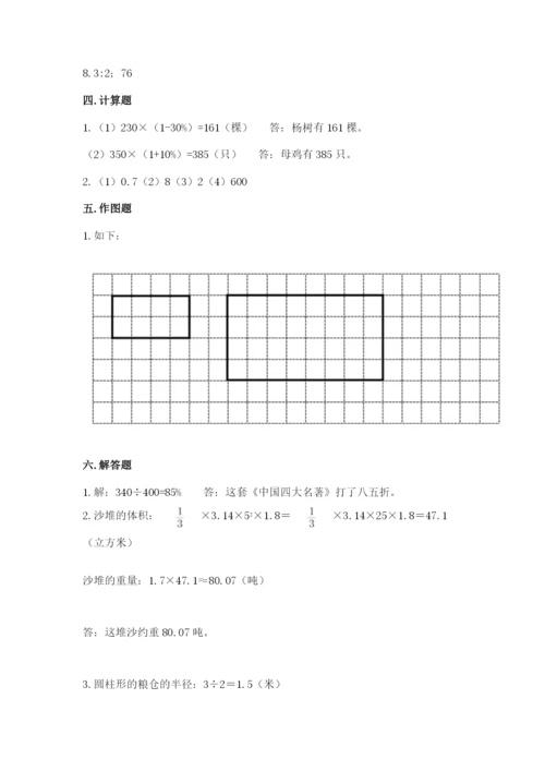 常熟市六年级下册数学期末测试卷（预热题）.docx