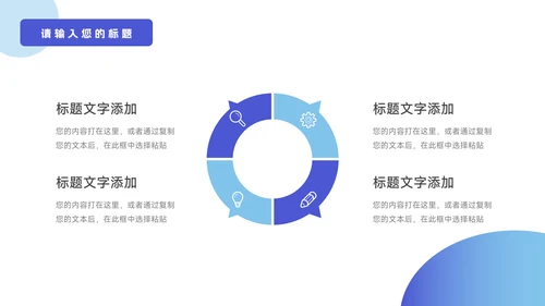蓝色图文商务管理制度培训PPT模板