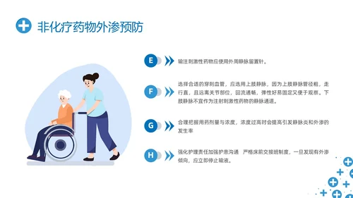 蓝色简约输液外渗液体外渗的处理方法PPT课件输液外渗的处理方法