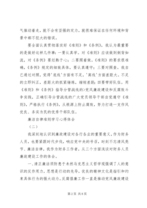 学习廉洁自律准则的心得体会 (4).docx