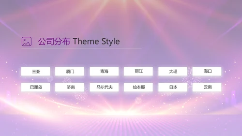 紫色励志业务启动大会战略合作策划PPT模板