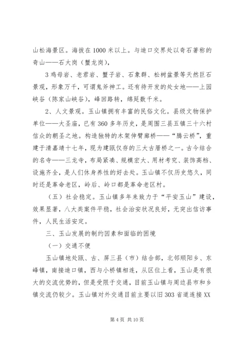 孚玉镇龙山村调研报告范文 (4).docx
