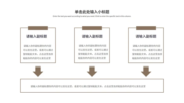 咖色简约风餐厅商业计划PPT模板