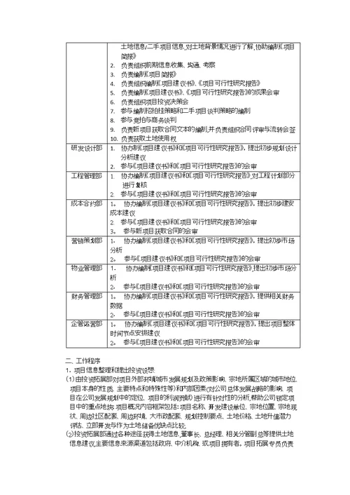 房地产投资拓展流程