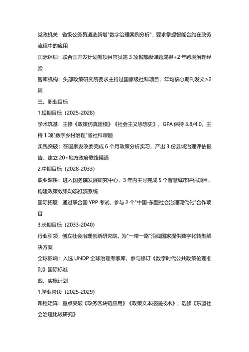 大学生职业生涯规划书(科学社会主义专业)